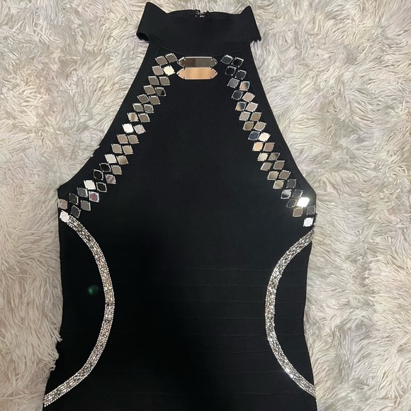 🖤🖤EUC-MARCIANO FOR GUESS GORGEOUS COCKTAIL DRESS WITH EMBELLISHMENTS SZ M🖤🖤 - Picture 4 of 13